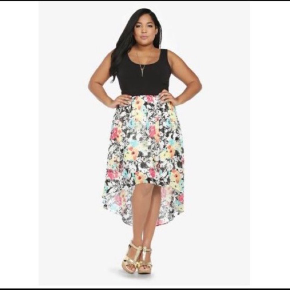 Floral High Low Dress